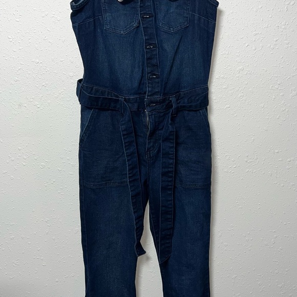 Rewash Pants - Rewash Blue Durable Jean Jumpsuit with Classic‎ Denim Construction